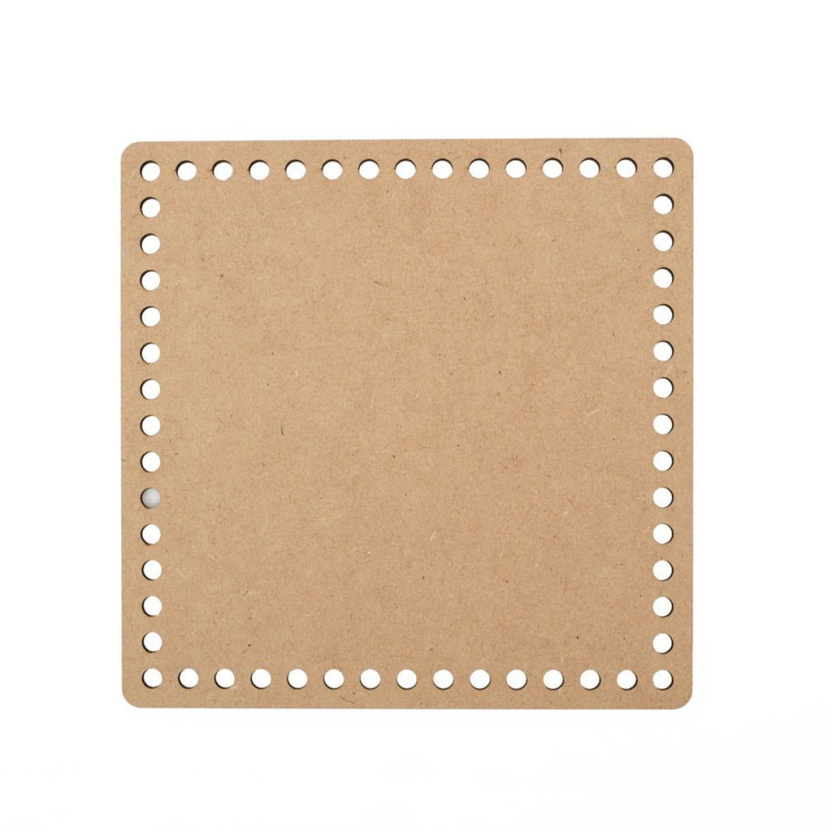 Base de madeira MDF com furos quadrada 20x20x0,3cm