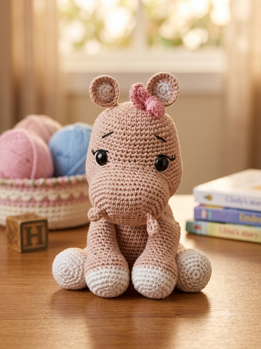 Hipopótamo Hilda Amigurumi