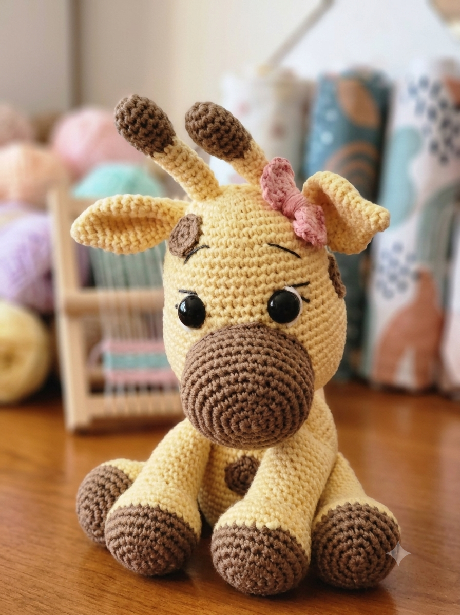Girafa Gigi - Amigurumi à mão com amor