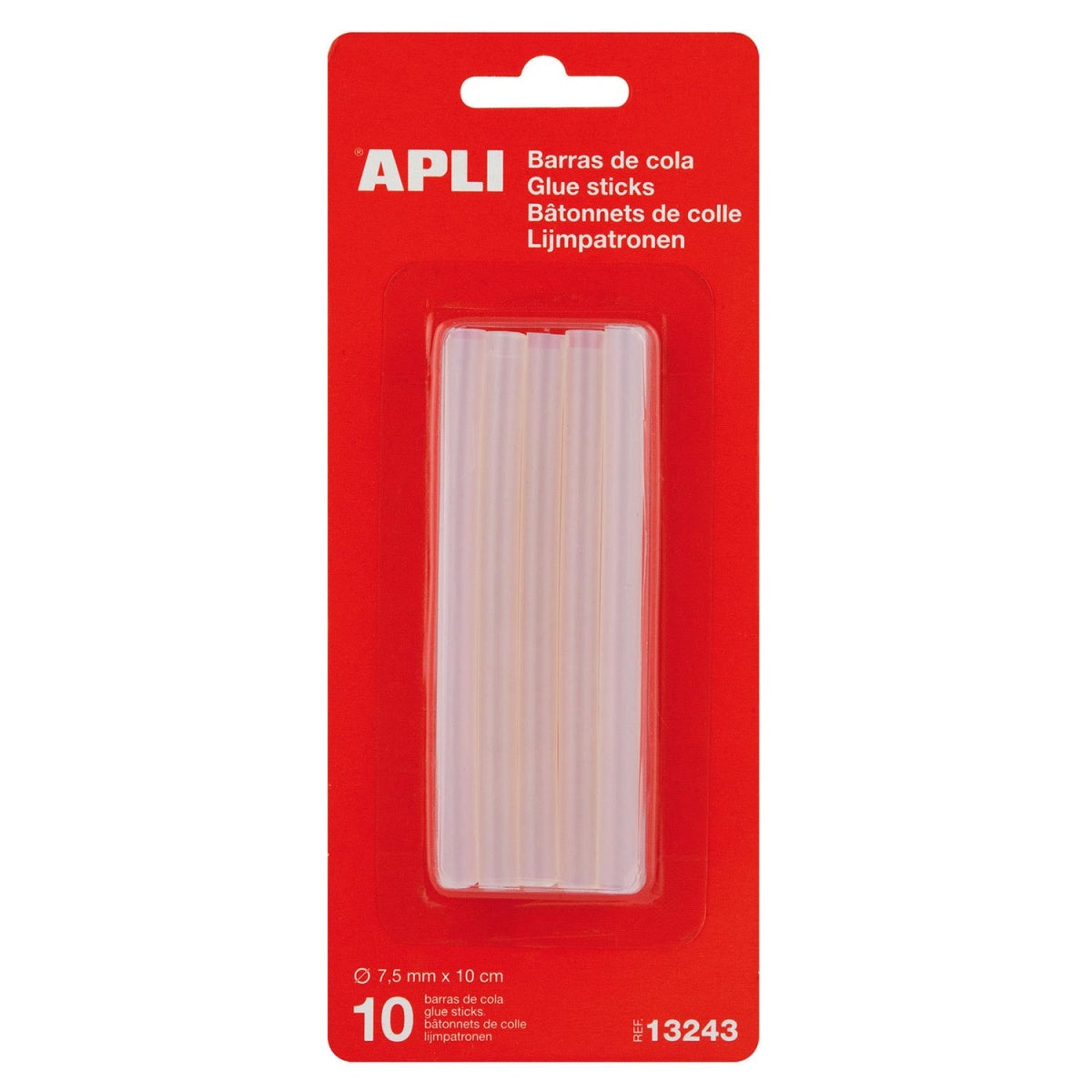 Cola para pistola 7,5mm transparente Apli - 10 unidades