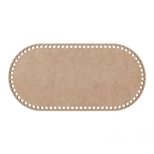 Base de madeira MDF com furos oval 25x12x0,3cm