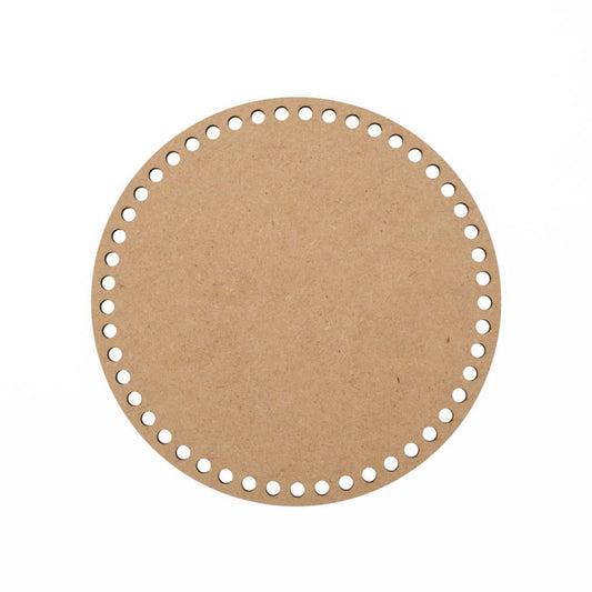 Base de madeira MDF com furos redonda 30x0,3cm