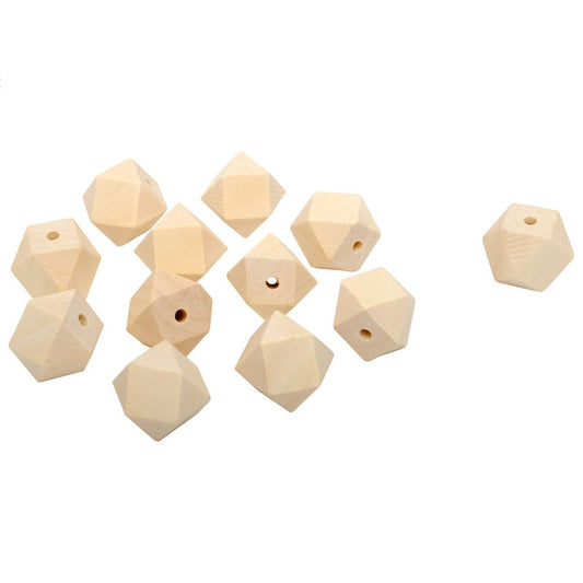 Contas de madeira 2,5cm 12 pcs